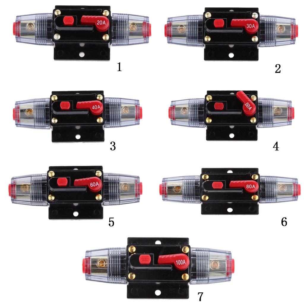 100 A Manual Reset Circuit Breaker 12V / 24V Stereo Audio Fuse