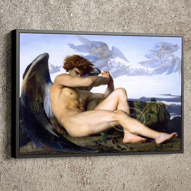 Famous Oil Painting Fallen Angel By Alexandre Cabanel Art Canvas