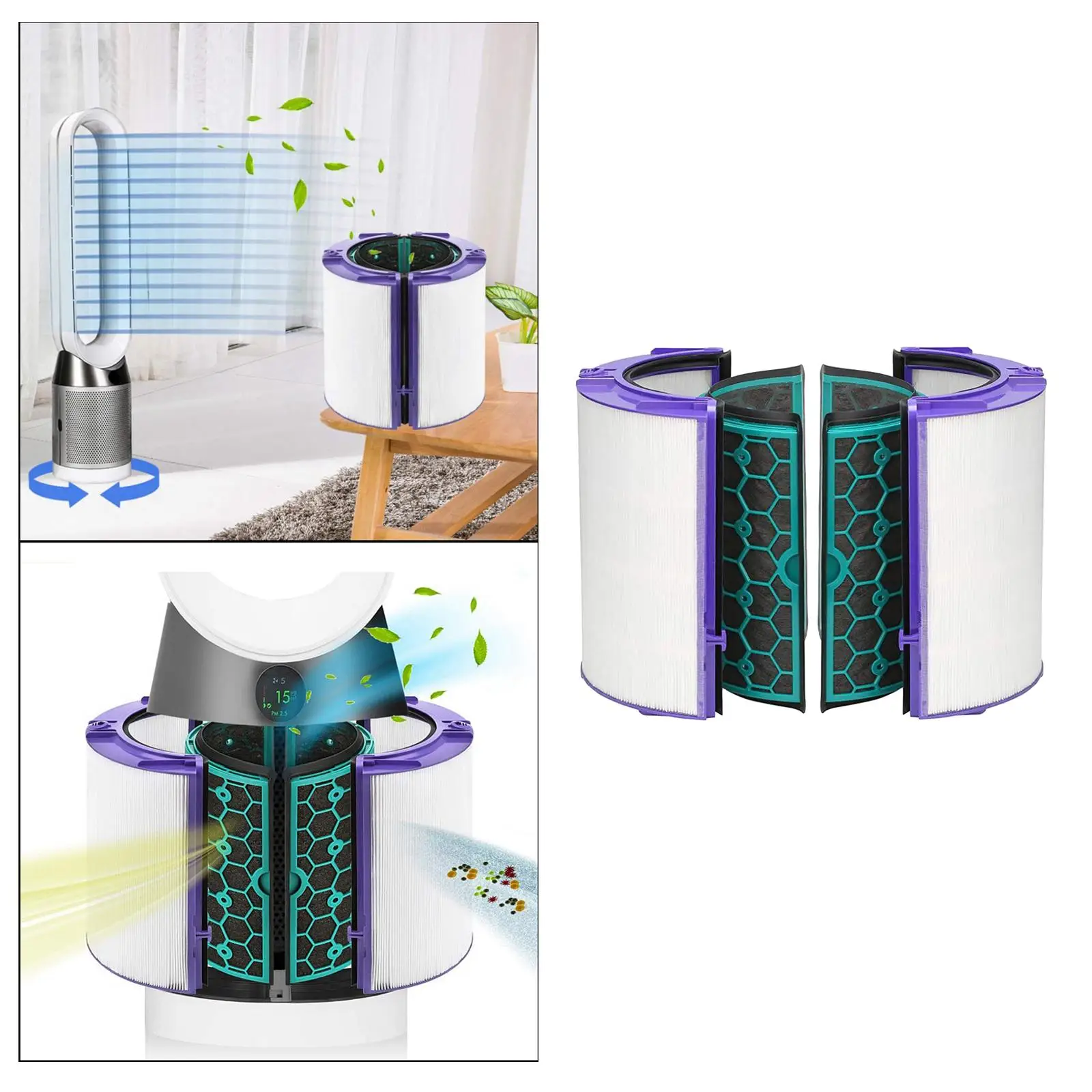 Washable HEPA Filter & Activated Carbon Filter for Dyson TP04 TP05