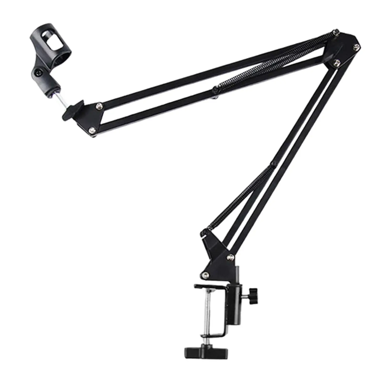 Heavy Duty Microphone Arm Stand Sturdy with Desk Clamp Universal Adjustable Mic  Mount for Radio Studio Radio Station