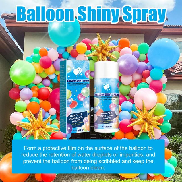 100ml Balloon Shine Spray Anti Fading Polish No Drips Balloon Brightener  Spray Last Long Brite Wedding festive party supplies - AliExpress