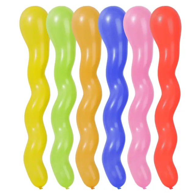 Spiral Twisted Latex Balloons 100Pcs 19