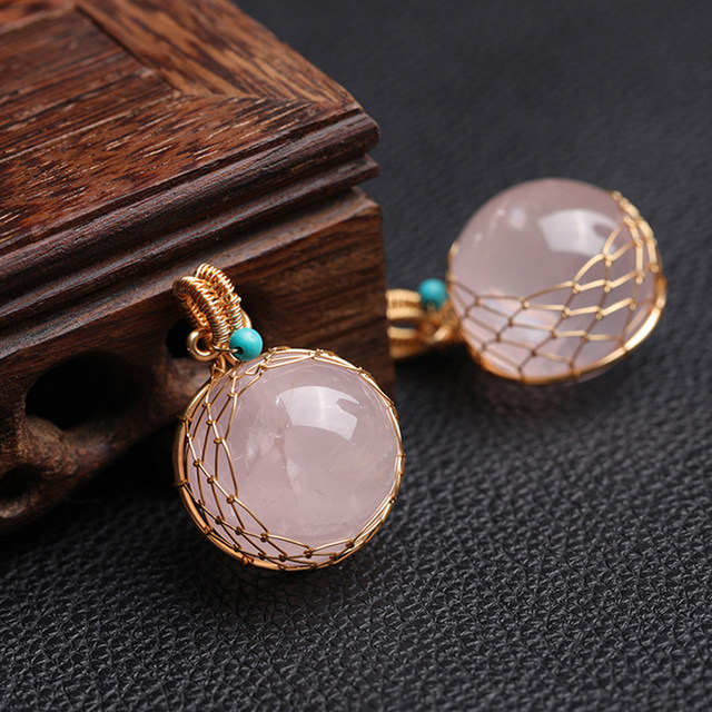 ブレスレット LESS IS MORE rose gemstone ball necklace Amazon.com: Thecraftman Natural Rose Quartz Ball Necklace