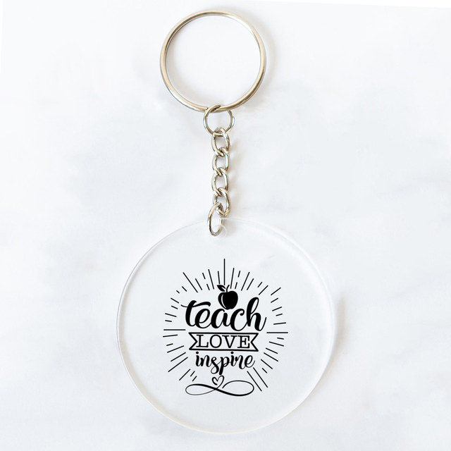 Teach Love Inspire Acrylic Key Chains Teacher Thank You Gift