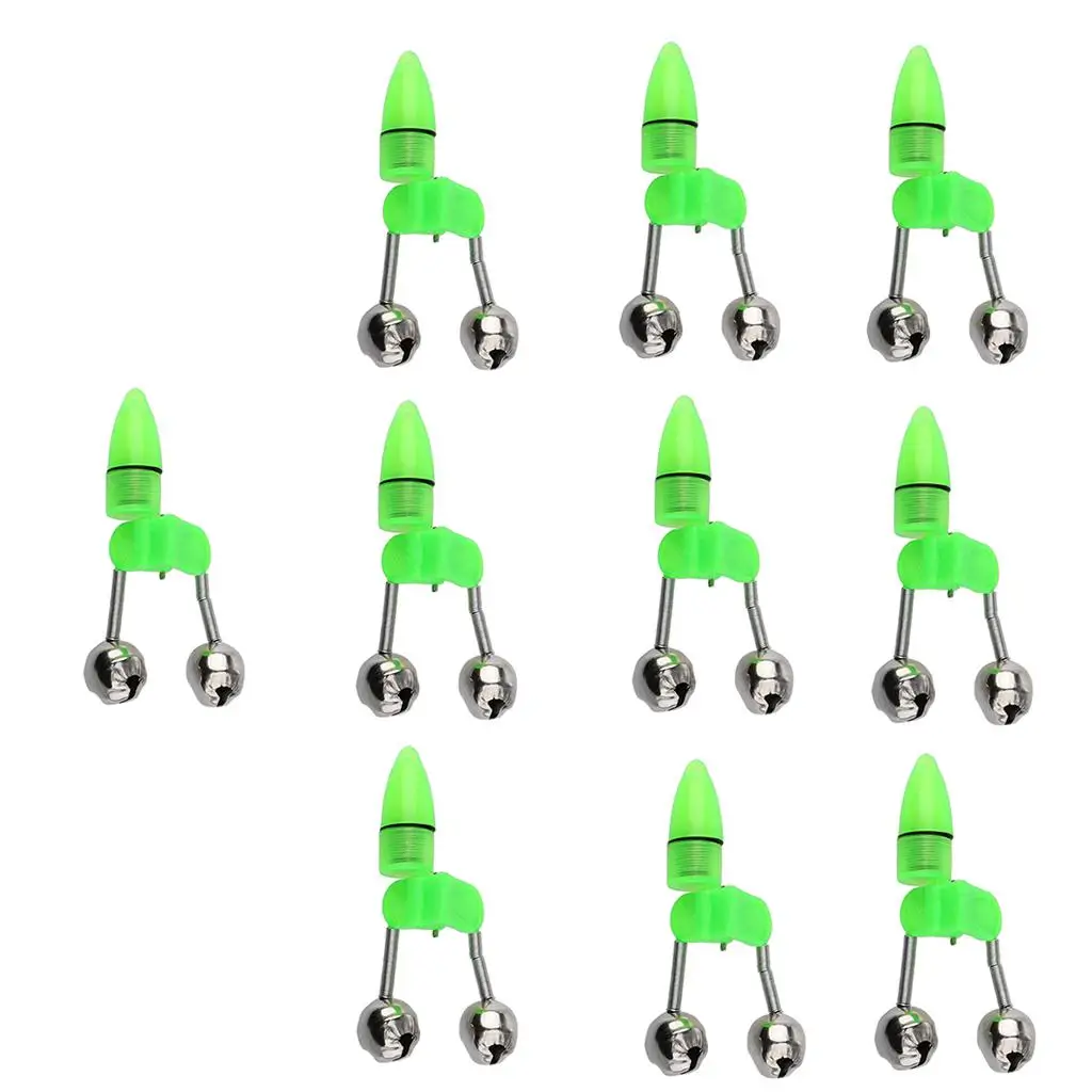 3   and Plastic Fishing Rod Bells Fishing Bite Alarms with LED Light Clip Rod  Bells Ring Fishing Accessory