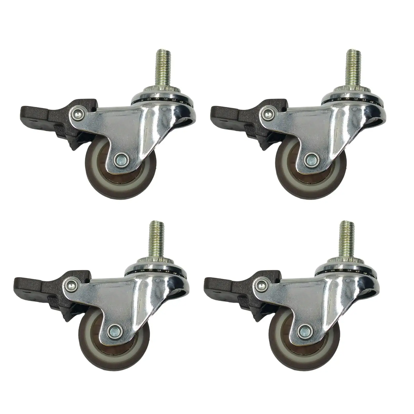 4 x Fixed Castor Wheels 1 inch Mini 360 Degree Rotation Drawer Wheel for Furniture Floor Protecting