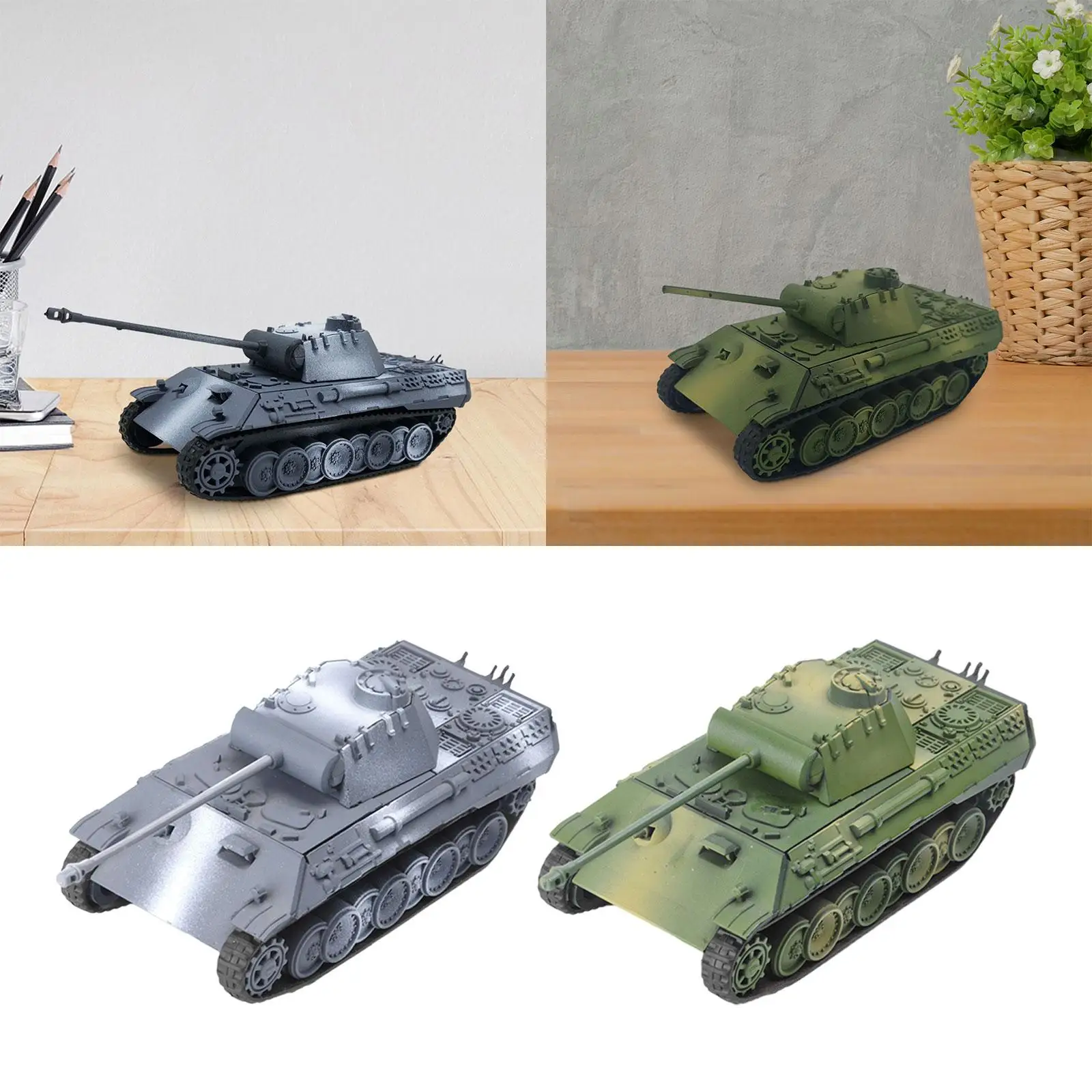 1:72 Scale Tank Model Kits DIY Assemble Simulation Miniature Tank Building Collection for Children Adults Boys Gifts