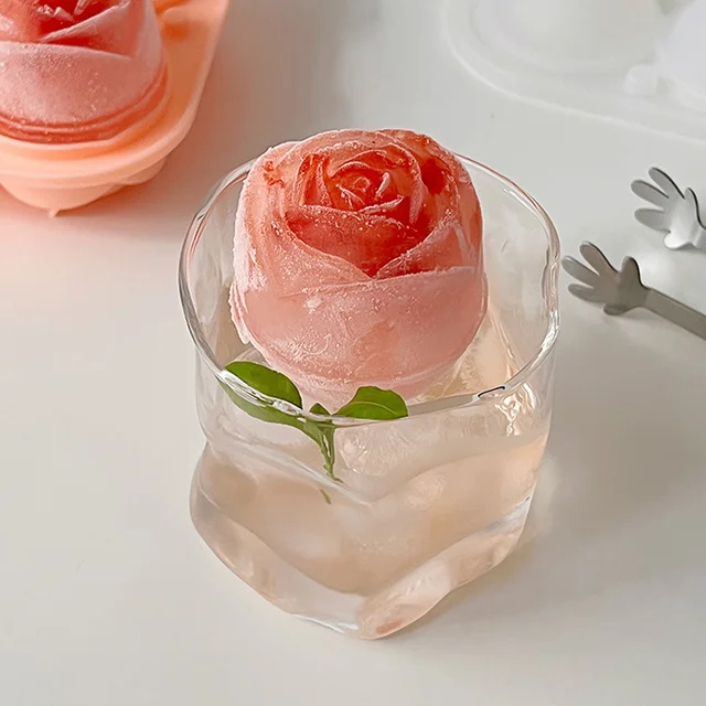 4 In 1 3D Rose Ice Maker With Large Flower Shape Pink Mold On Food And  Silicone Rubber Trays Perfect For Fun And Cute Ice Balls From Smyy666,  $3.02