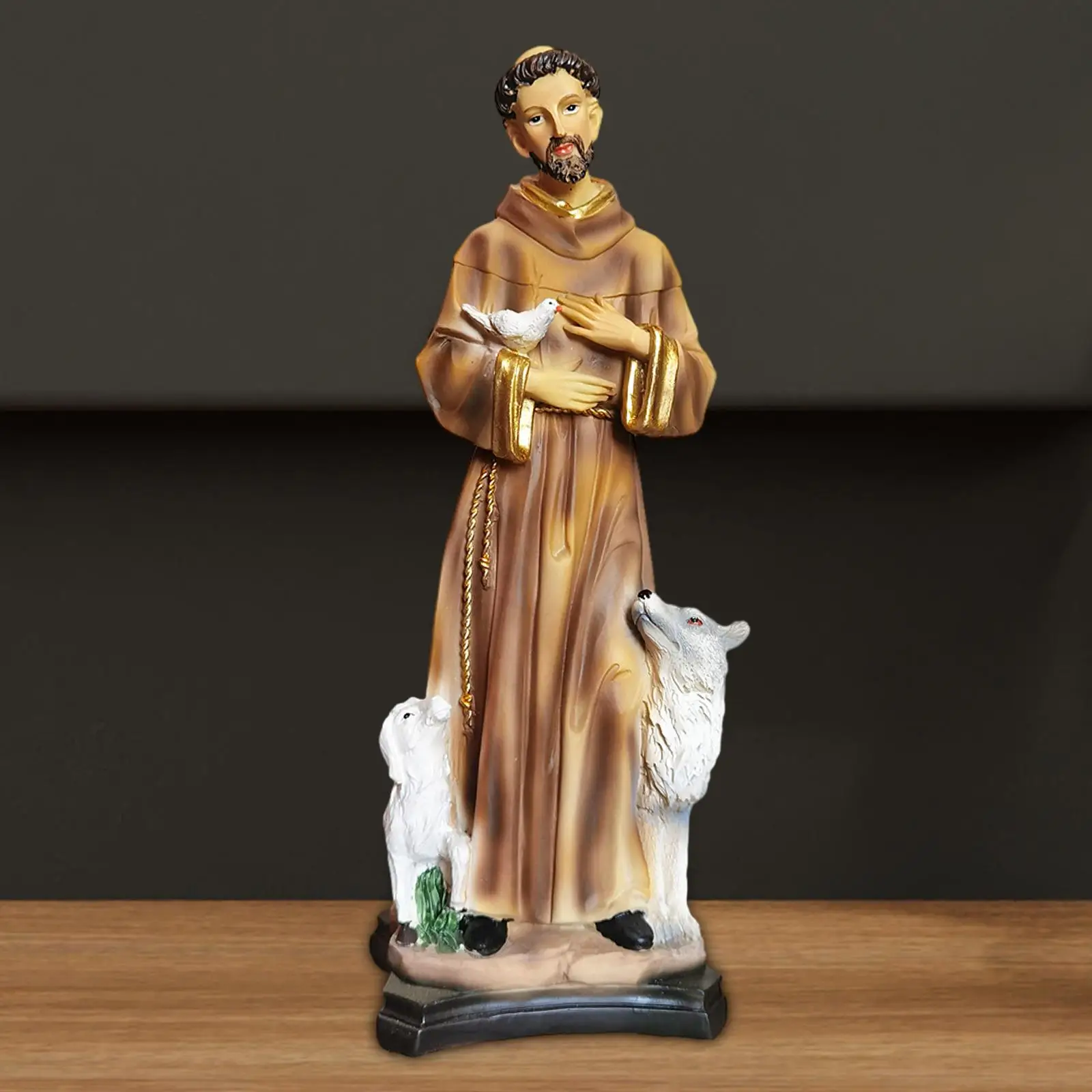 Religious Figure Standing Statue Collectible Figurine Crafts Decor Polyresin Character Sculptures for Bar Home Cabinet Hotel