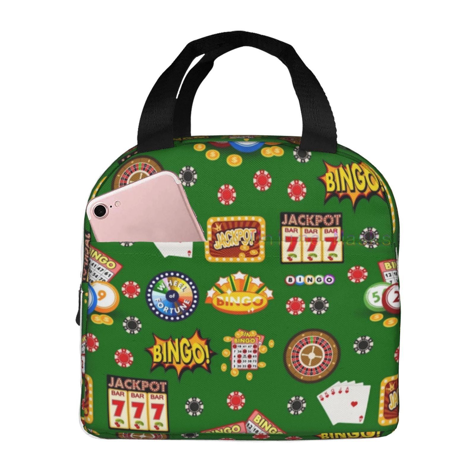 bingo eu preciso de mais um saco de almoço numbe saco mais fresco bolsa feminina sacola isolada lancheira forro macio recipiente de almoço para viagens de piquenique