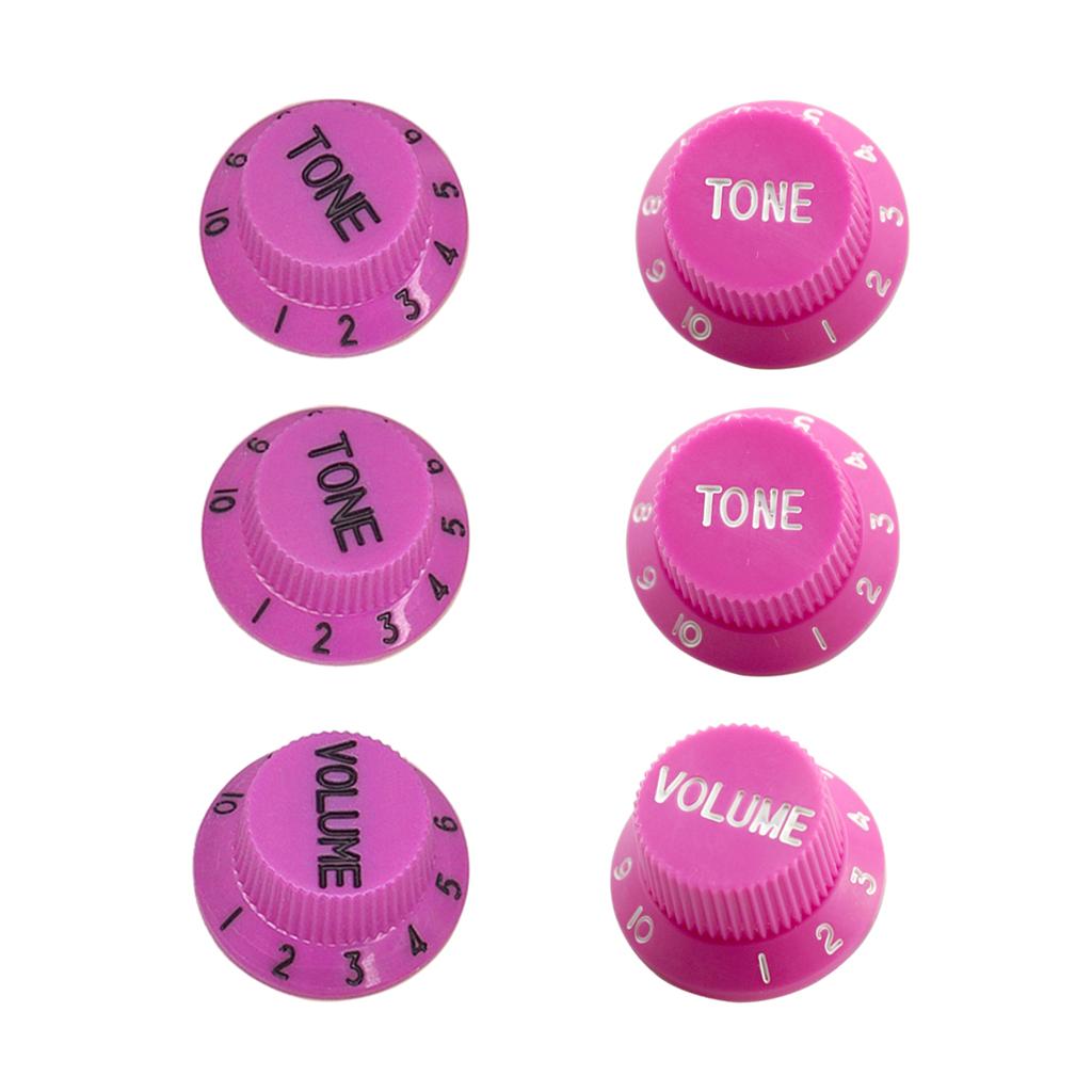 3pcs Bell Style Guitar Speed Knobs 1 Volume&2   for  ST Squier SQ