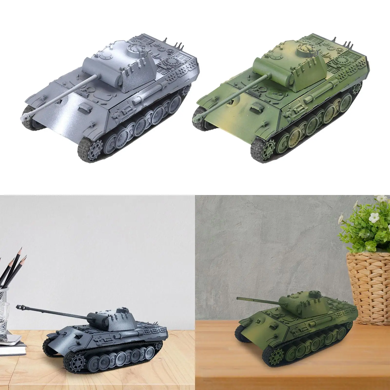 1:72 Scale Tank Model Kits DIY Assemble Party Favors Tabletop Decor Educational Toys Collectible for Girls Kids Adults Boy