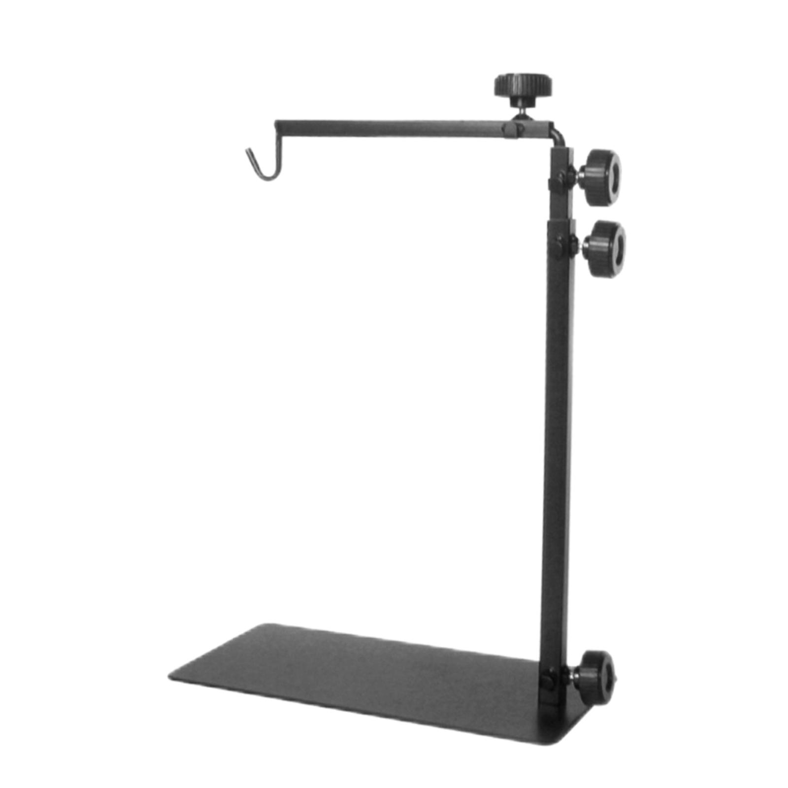 Reptile Lamp Stand Adjustable Floor Light Holder Landing Bracket Metal Support for Heating Shelf Base Black Practical Durable 