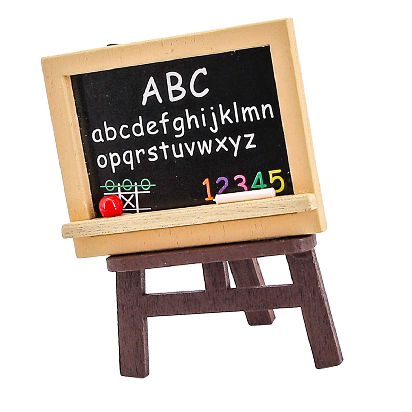 Mini 1:12 Dollhouse Easel and Drawing Board DIY Pretend Play Toy Photography Props Party Supplies for Kids Children Girls Baby