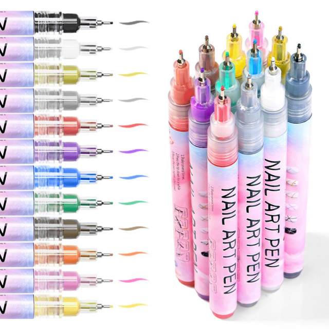 4pcs Waterproof Nail Art Pens, Easy Color Application & Blending, Nail  Polish Gel & Doodle Pens In Different Colors