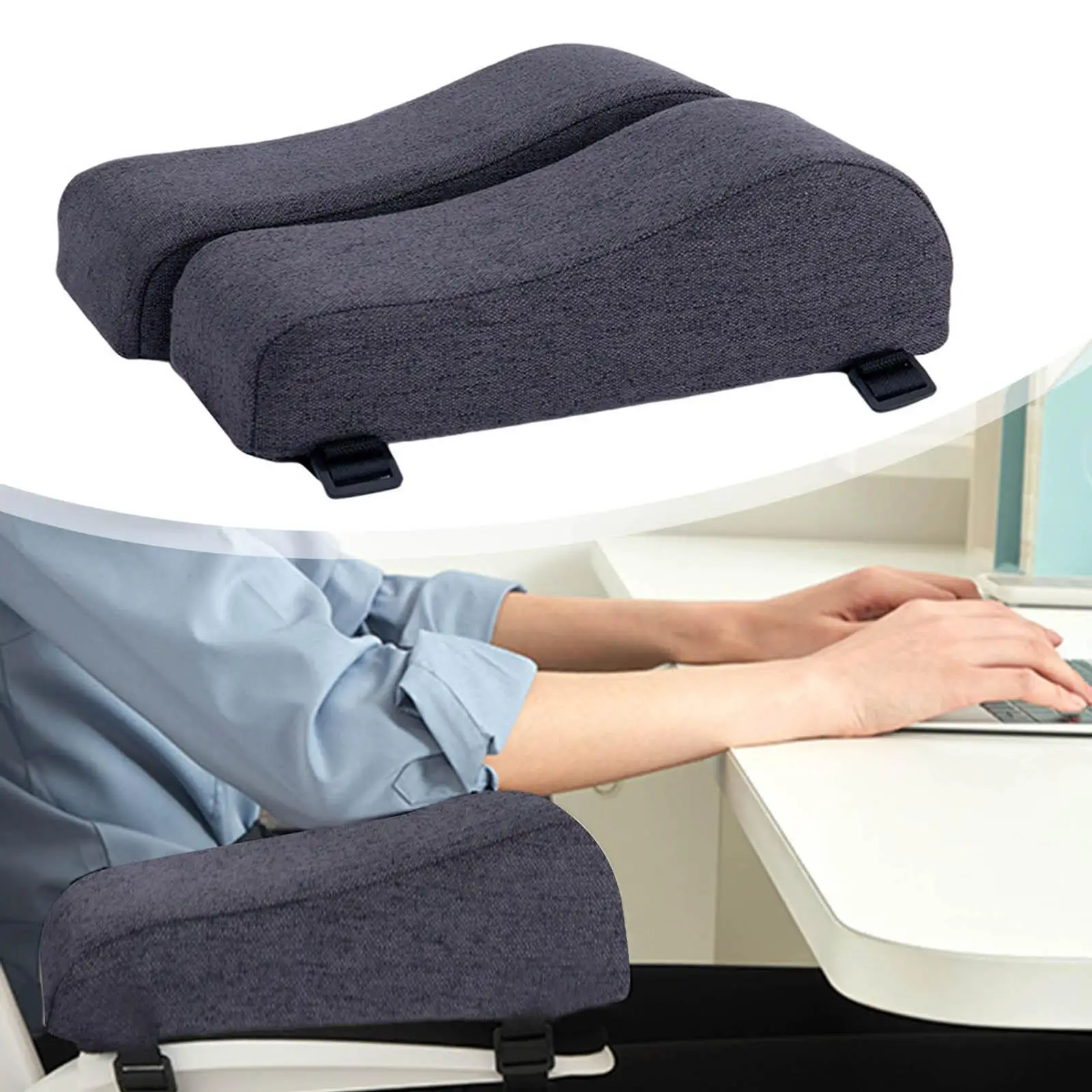 Chair Arm Pad Pressure Relief Soft Comfort Arm Rest Pad Elbow Armrest Cover Pads for Wheelchair Office Chair Gaming Chair