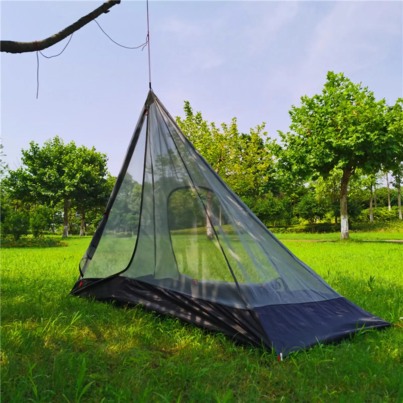 Portable Pyramid Tent Camping Teepee Anti Rodless