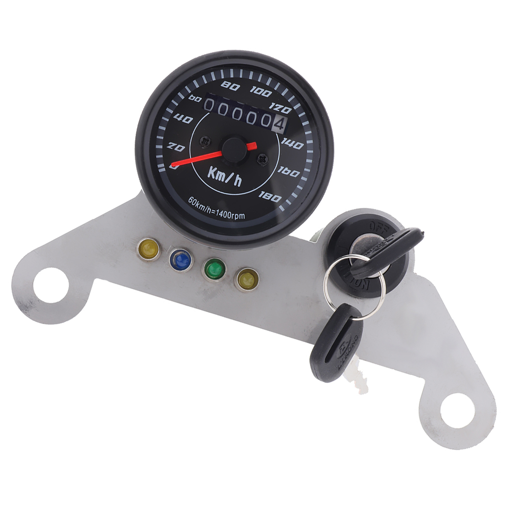 Motorcycle LED Digital Odometer Speedometer Tachometer Gauge Turn High Beam