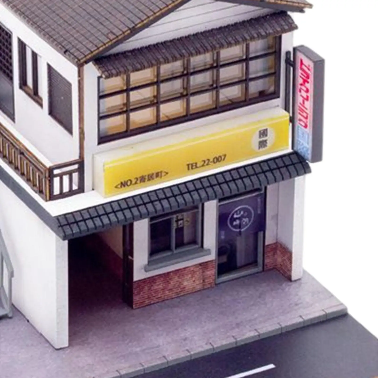 Miniature 1:64 Scale Dry Cleaners Diorama Scenery Collection Gifts Desktop Scene Toy City DIY Model Layout Decoration