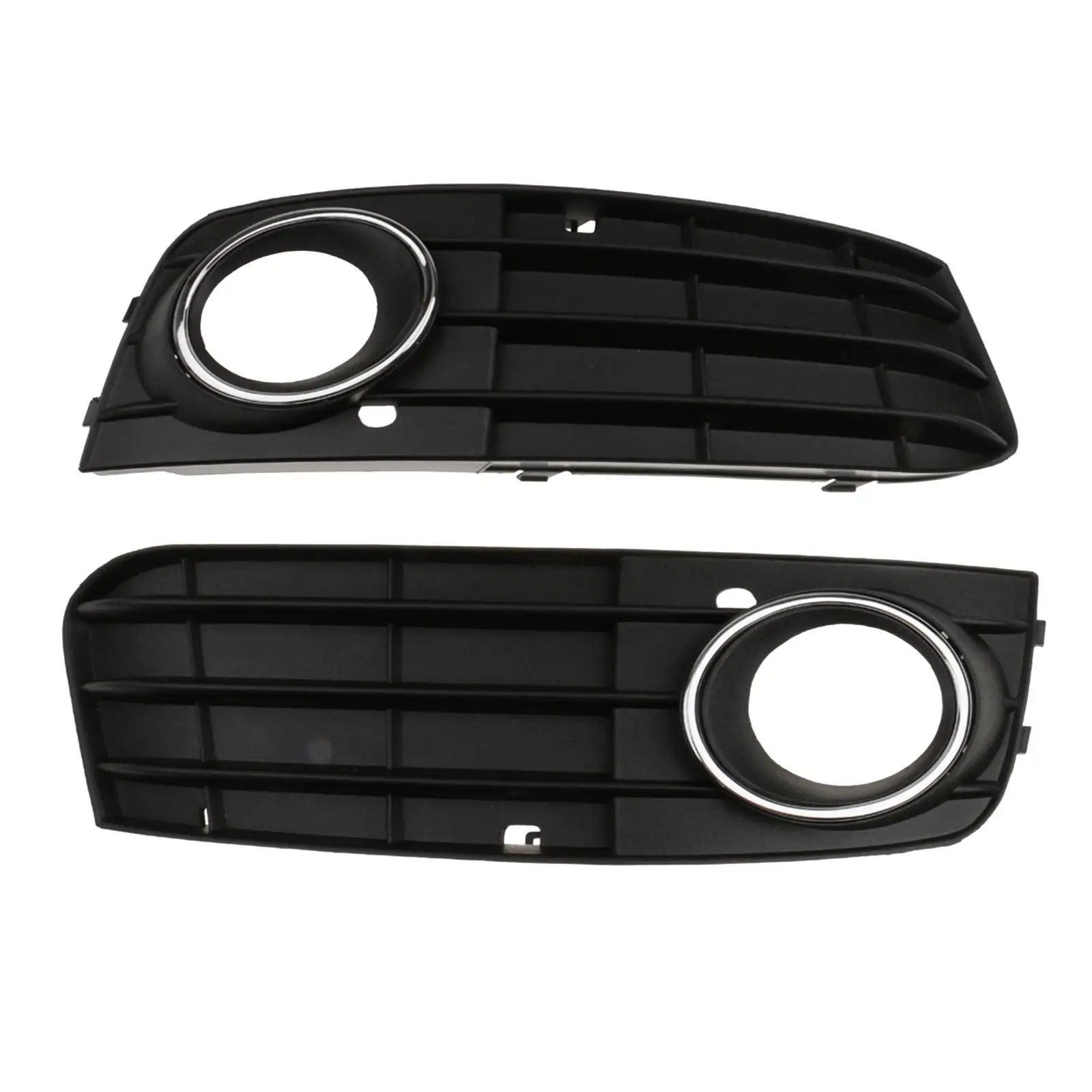 2x Front Bumper Fog Light Grill+Chrome   for audi A4 A4L B8 2009-12