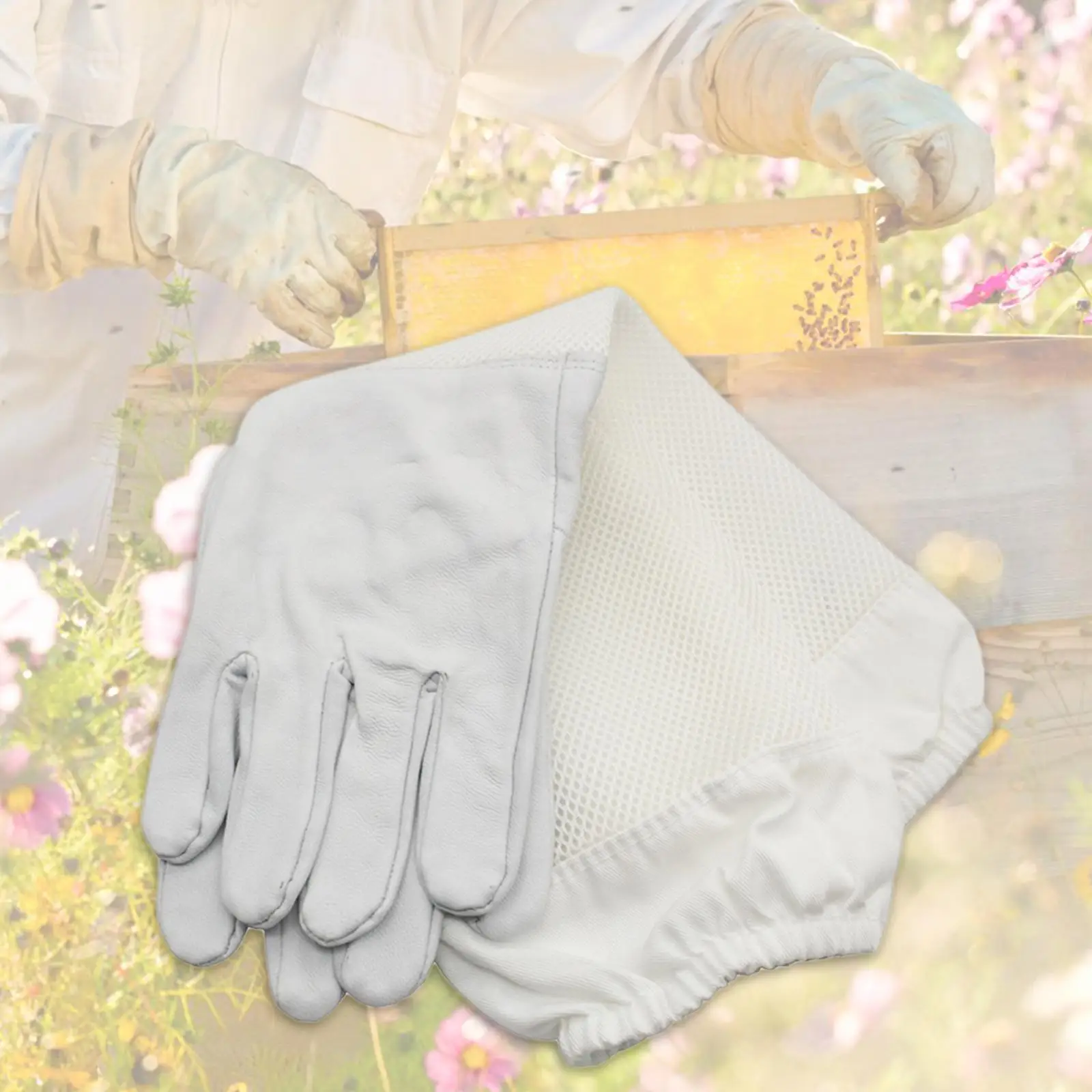 Beekeeping Gloves Anti Scratch Breathable Ventilated Durable Beekeeper Gloves for Unisex Adults Cactus Rose Pruning Yard Work