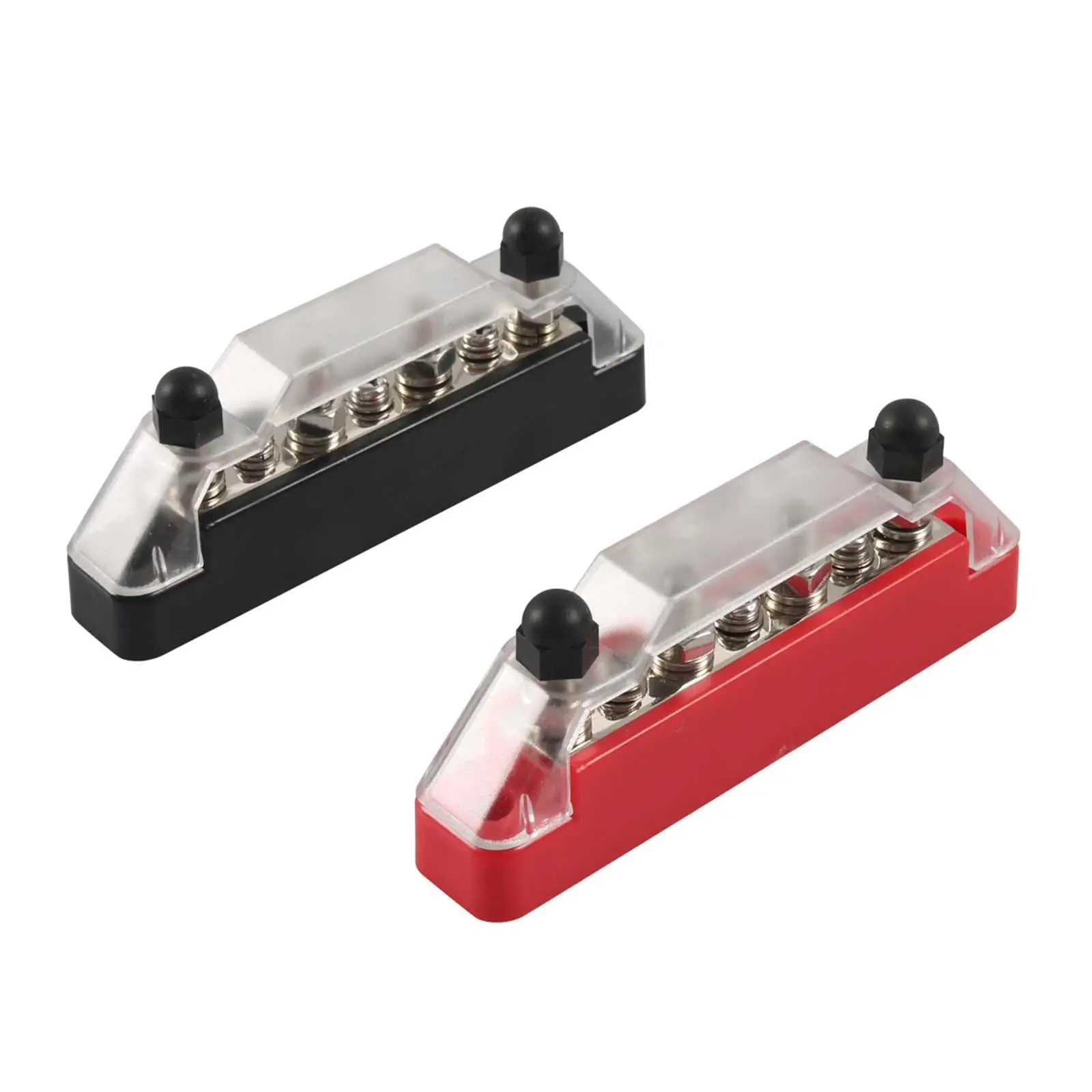 2Pcs Power Distribution Block 4x M6 Studs 3x M4 Screws for Automotive