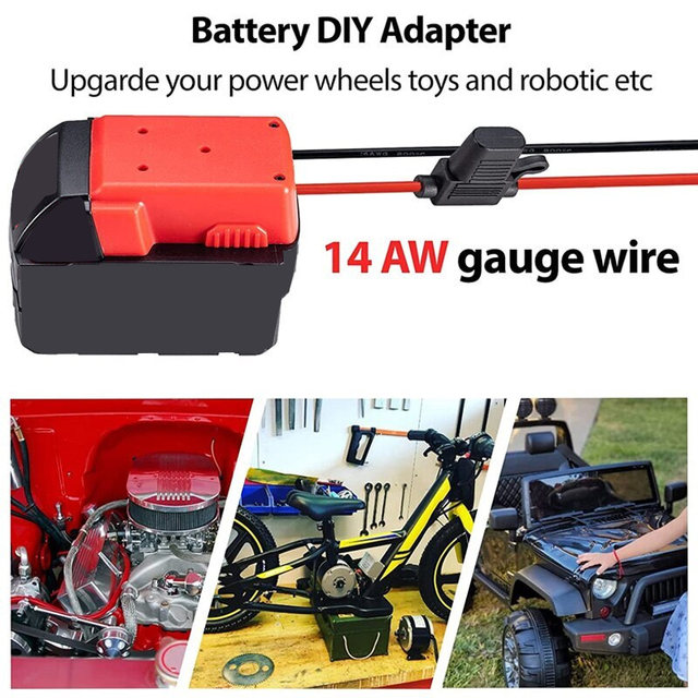 thumbnail image 2 of A Battery Adapter For A Milwaukee 12V M12 Battery For A DIY Ride On Truck Robotics Or Rc Toy 2 of 12