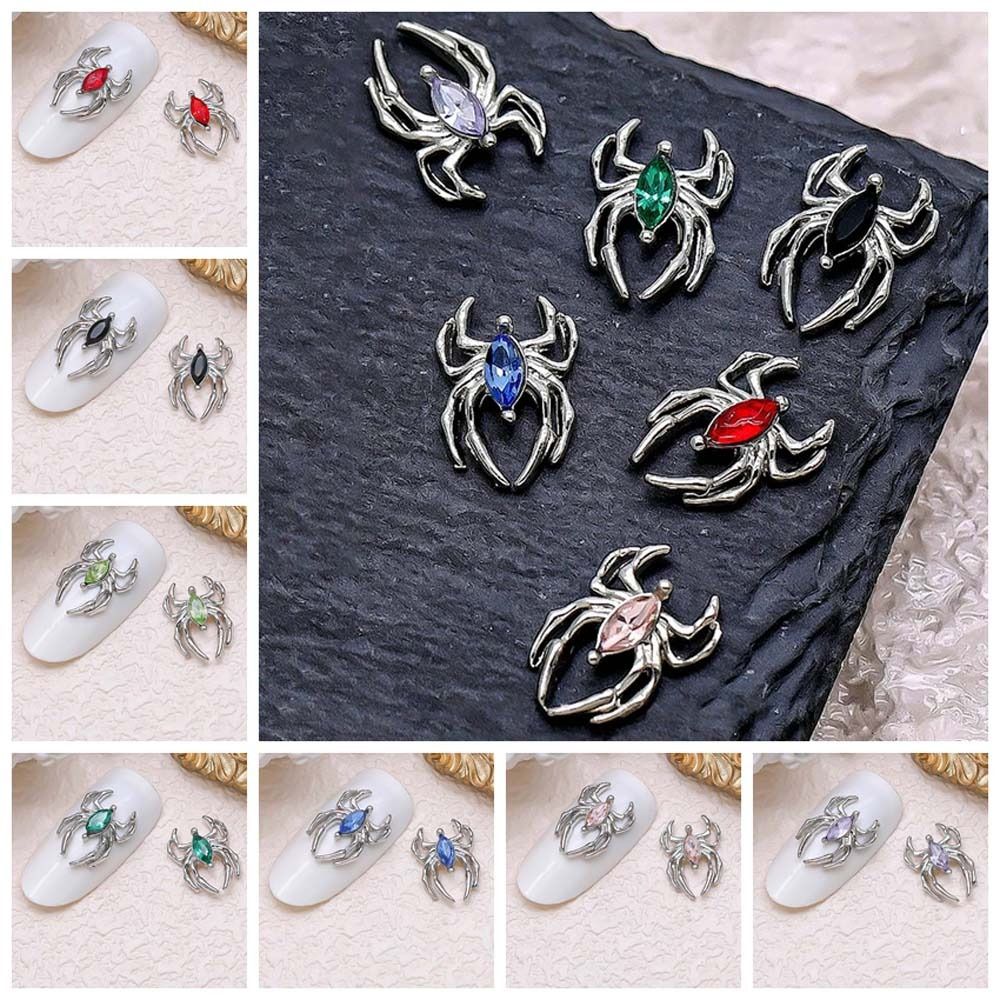 Best of 5pcs Silver Spider Figure Nail Charms Halloween Design Metal Nail Parts Crystal Nail Art Decor For Manicure DIY Nail Accessories Reviews & Tips