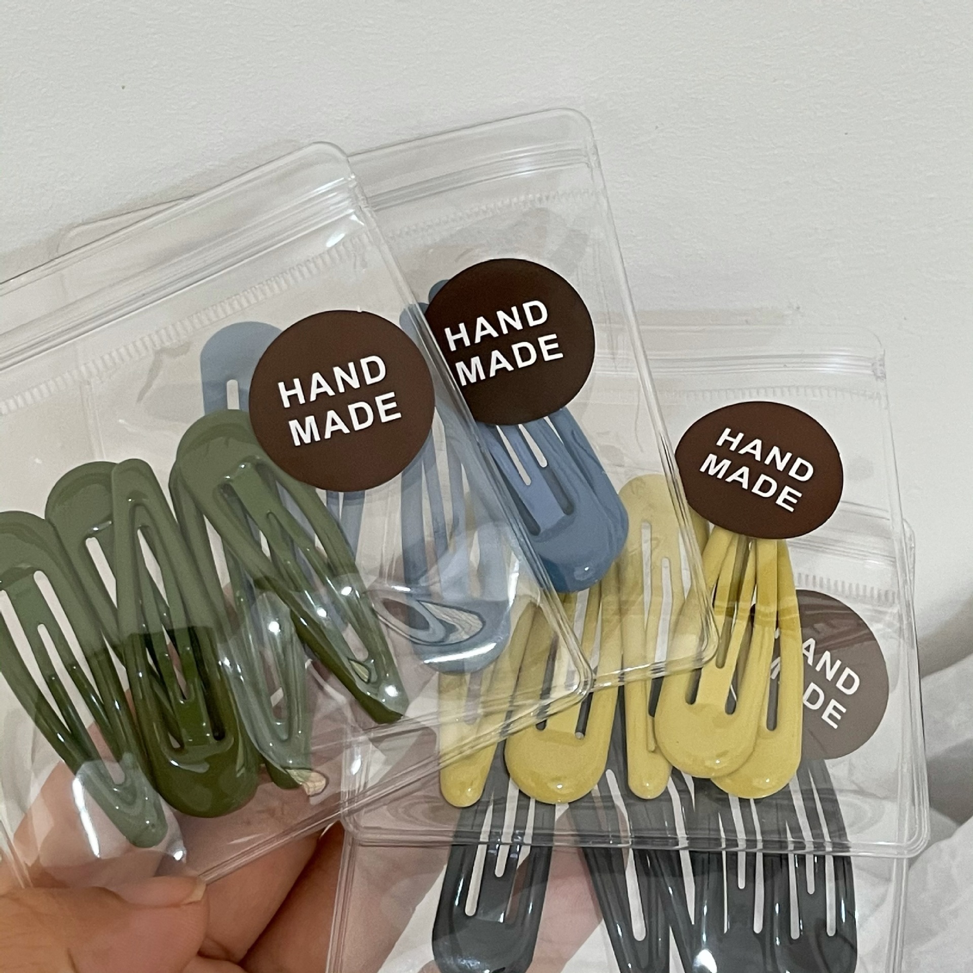 5 teile/paket Koreanische Einfarbig Wasser-tropfen Förmigen Haarnadeln Premium Legierung Bobby Pins Seite Haar Clips Einfache Spange Für frauen Mädchen – Detail 3