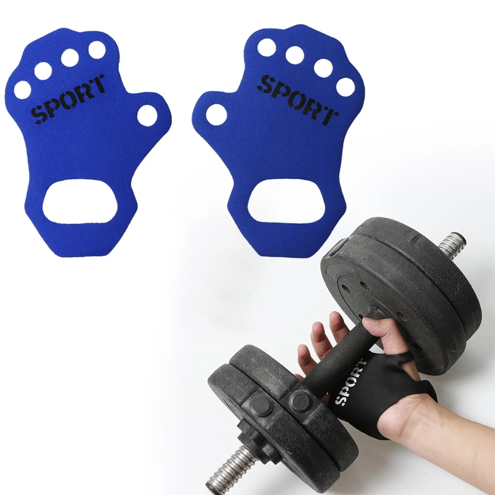 Weightlifting Grip Pads Hand Grips Exercise Gloves Fitness Palm Protector Hand Support Workout Gloves for Men Women Deadlifting