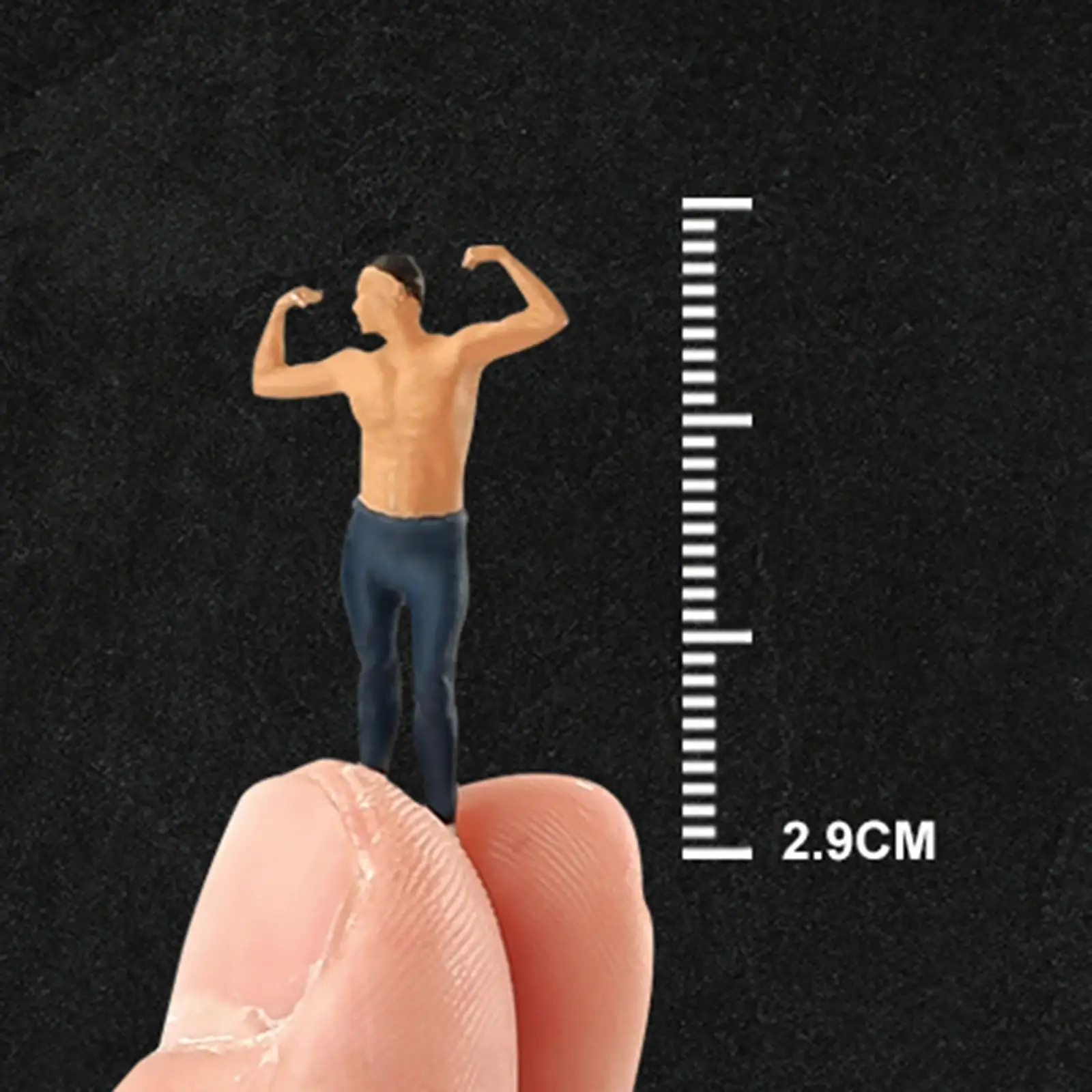 1/64 Mini Ornaments Miniature Figurines Model Realistic Shape for Home Decoration Waterproof Multifunctional for Bodybuilder