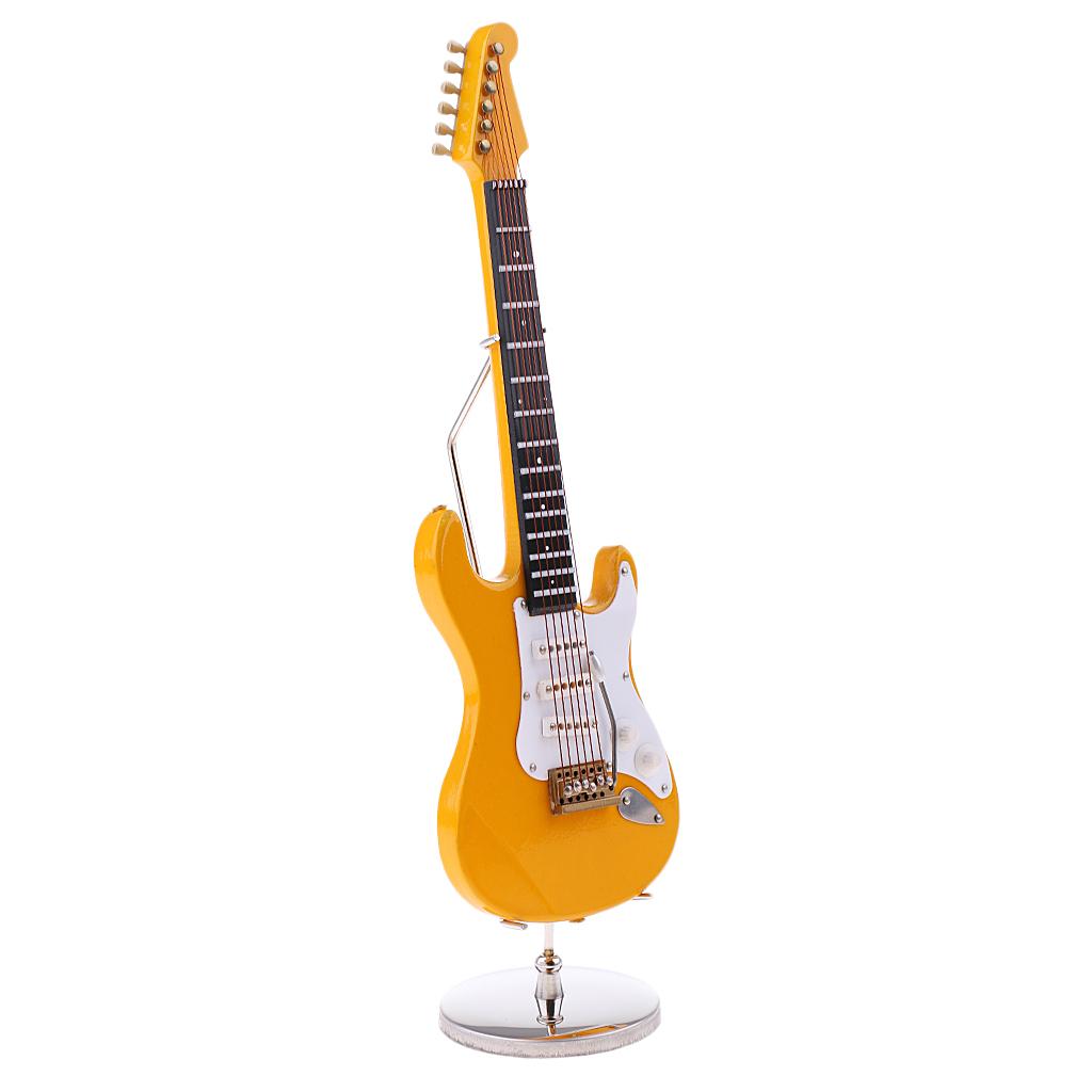 1/6 Scale Wood Electric Guitar Model w/ Case for 12