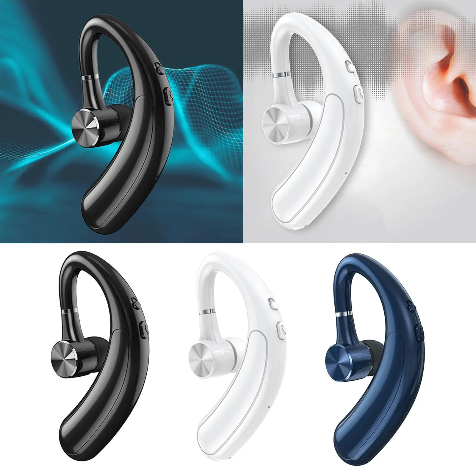 Ear Hook Bluetooth Headset Business Earphones for Sports Exercise Computer