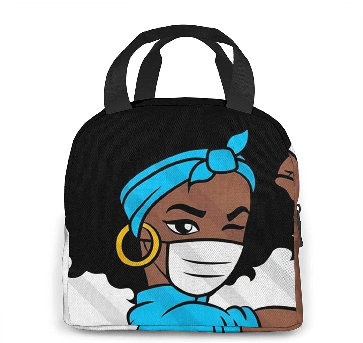 kslai afro mulher enfermeira doutor almoço bolsa tote saco de almoço térmico para as mulheres lancheira isolado recipiente de almoço para trabalho piquenique