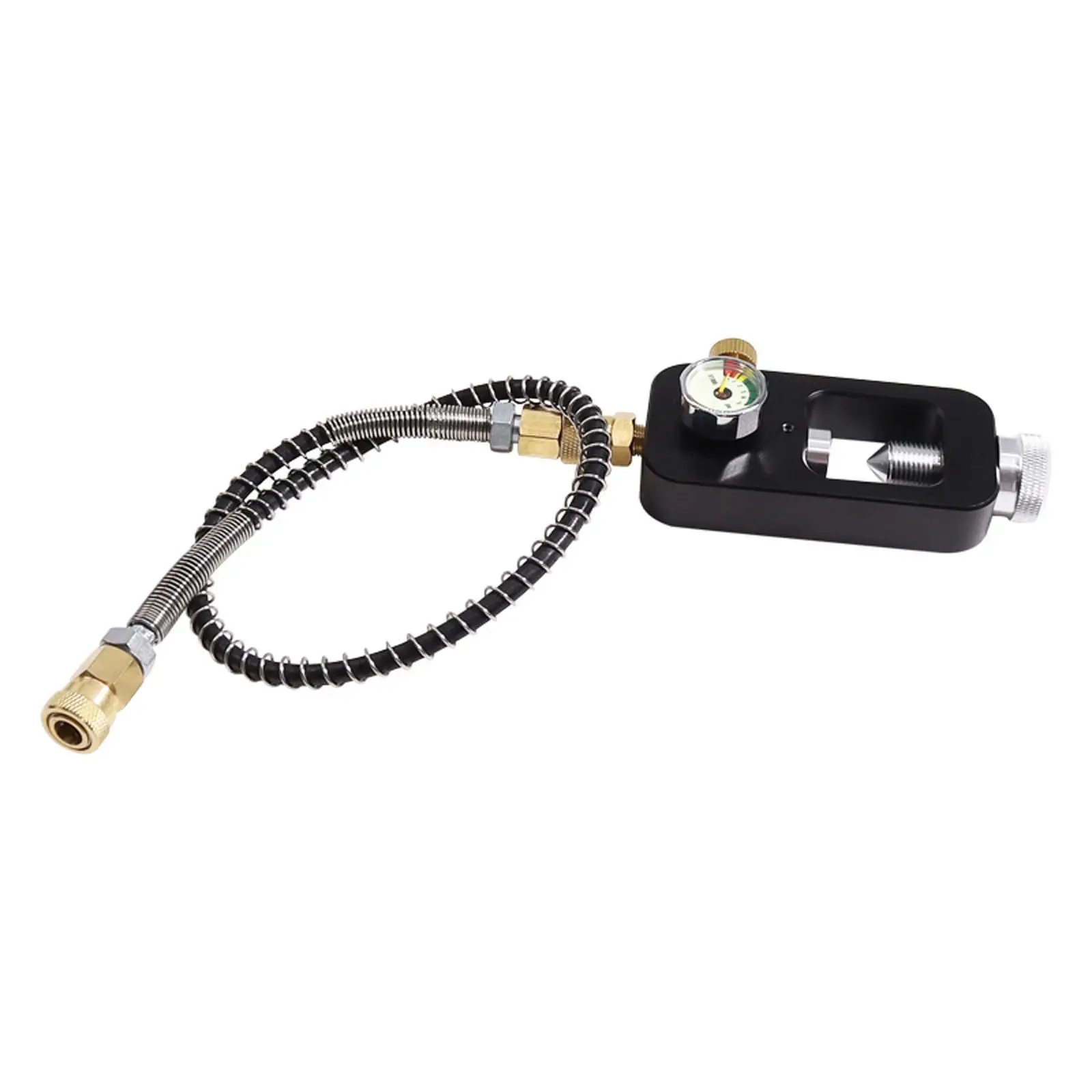 Scuba Cylinder Regulator 4500PSI High Pressure Tank Fill Station with Hose Charging System Filling Adapter Diameter 6mm 24inch