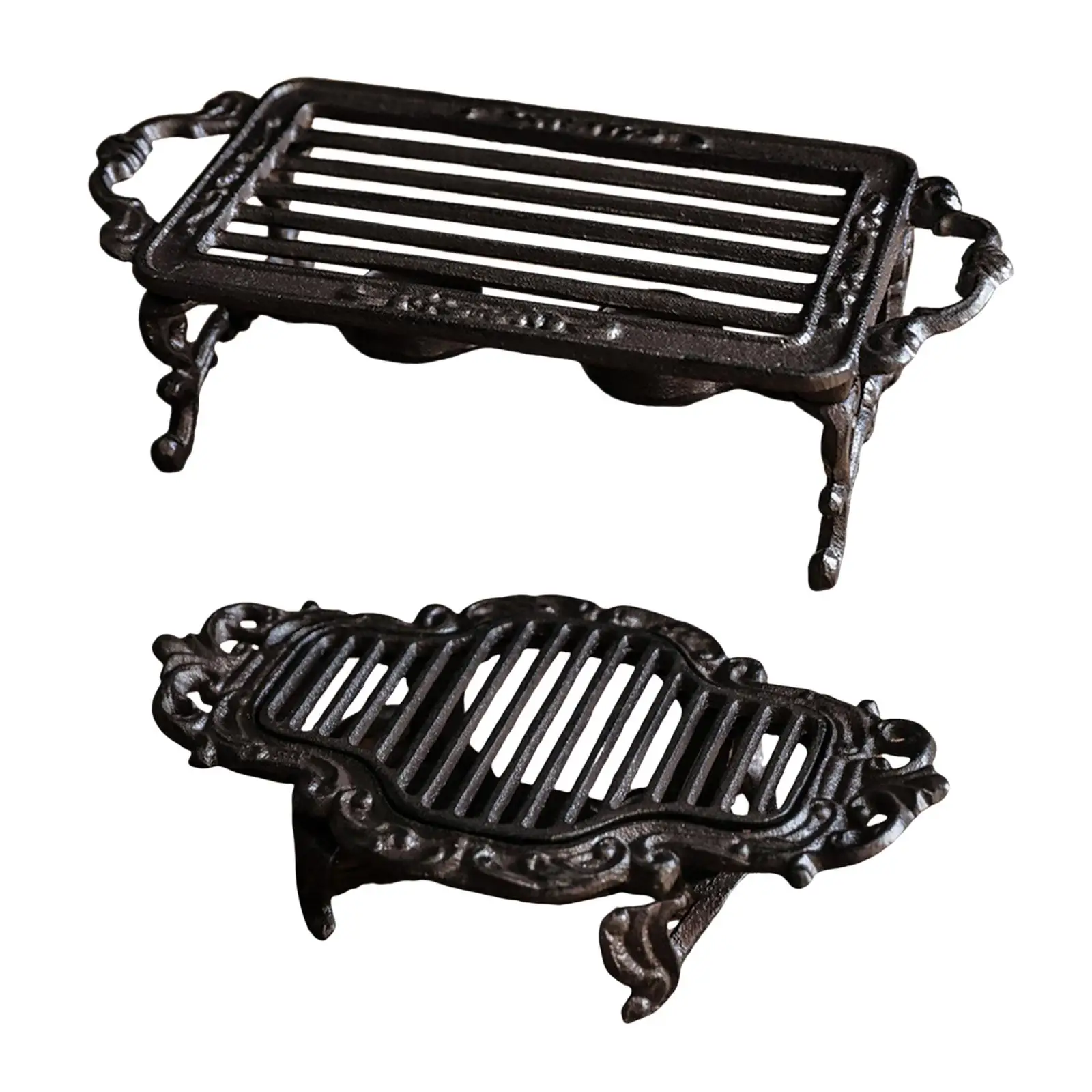 Cast Iron Teapot Dish Warmer Coffee Small Cooking Rack Easily Grip and Clean Stable with Tealight Candle Holder