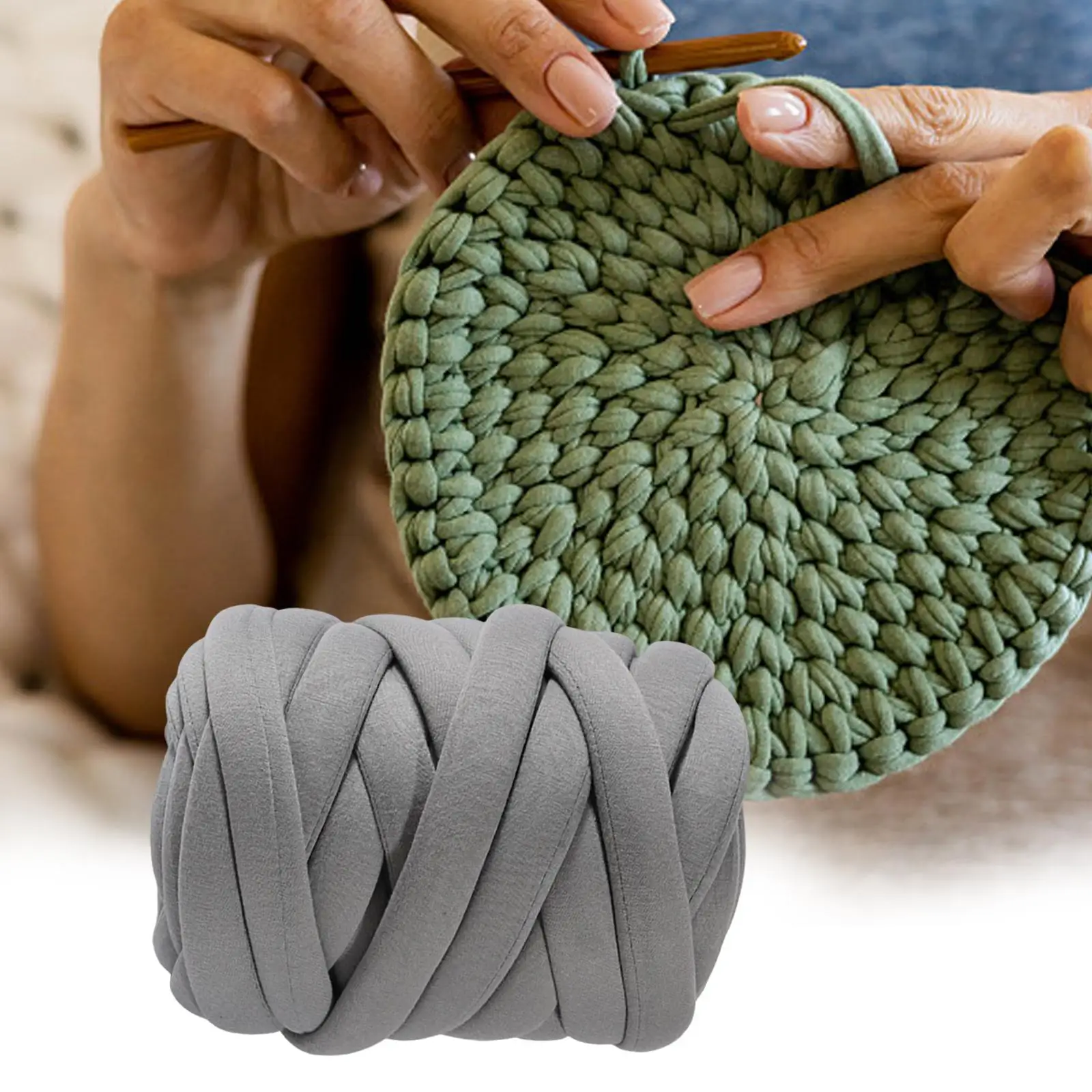 Chunky Wool Yarn DIY Filling Jumbo Tubular Yarn for Weaving Cushion Sweaters