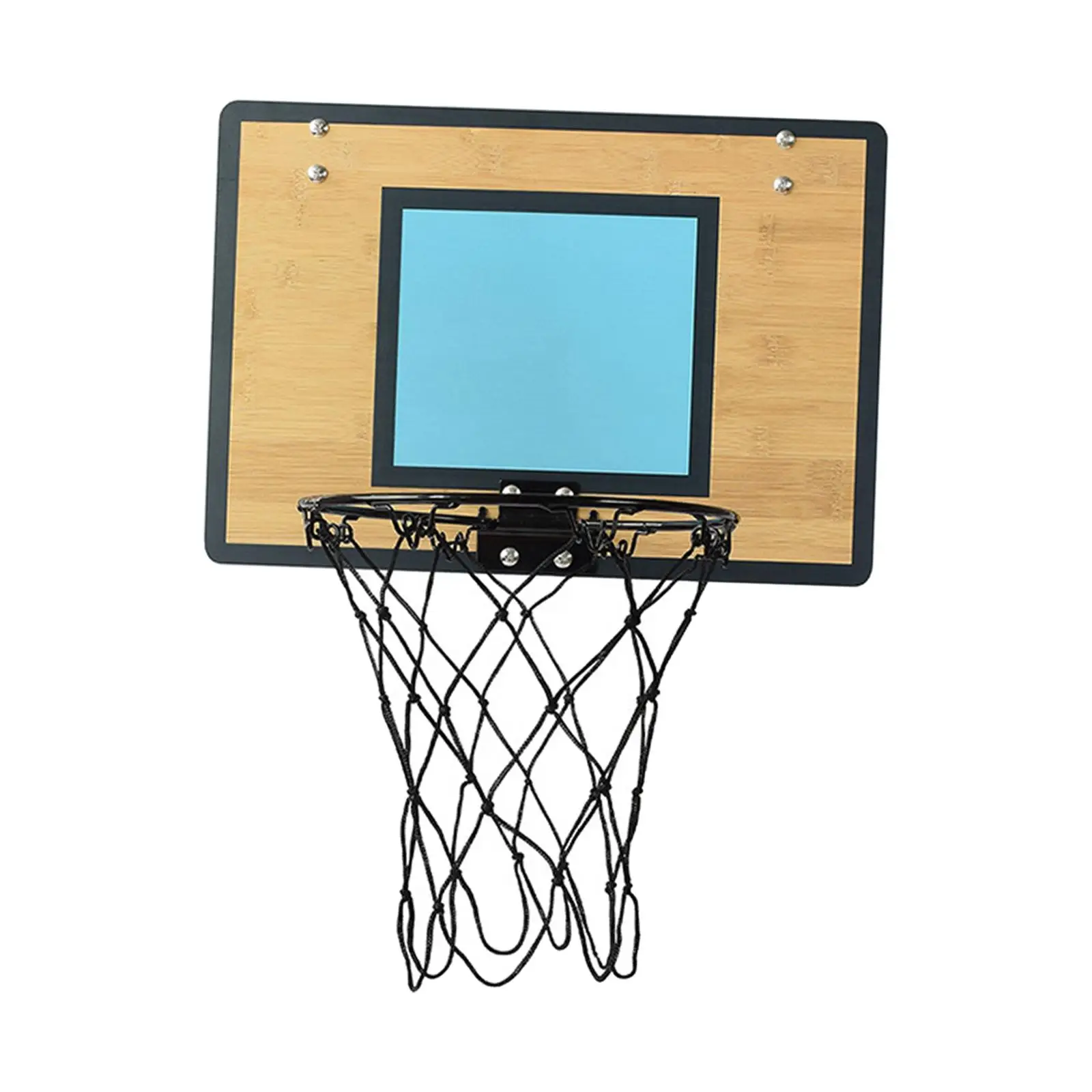 Mini Basketball Hoop over The Door Bamboo Backboard Basketball Goal Basketball Game Toy for Room Office Gifts for Kids Teens