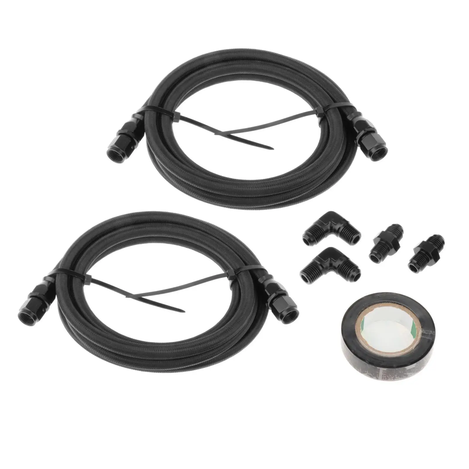 2 Pieces Transmission Cooler Hose Gas Cable Spare Parts with Fittings
