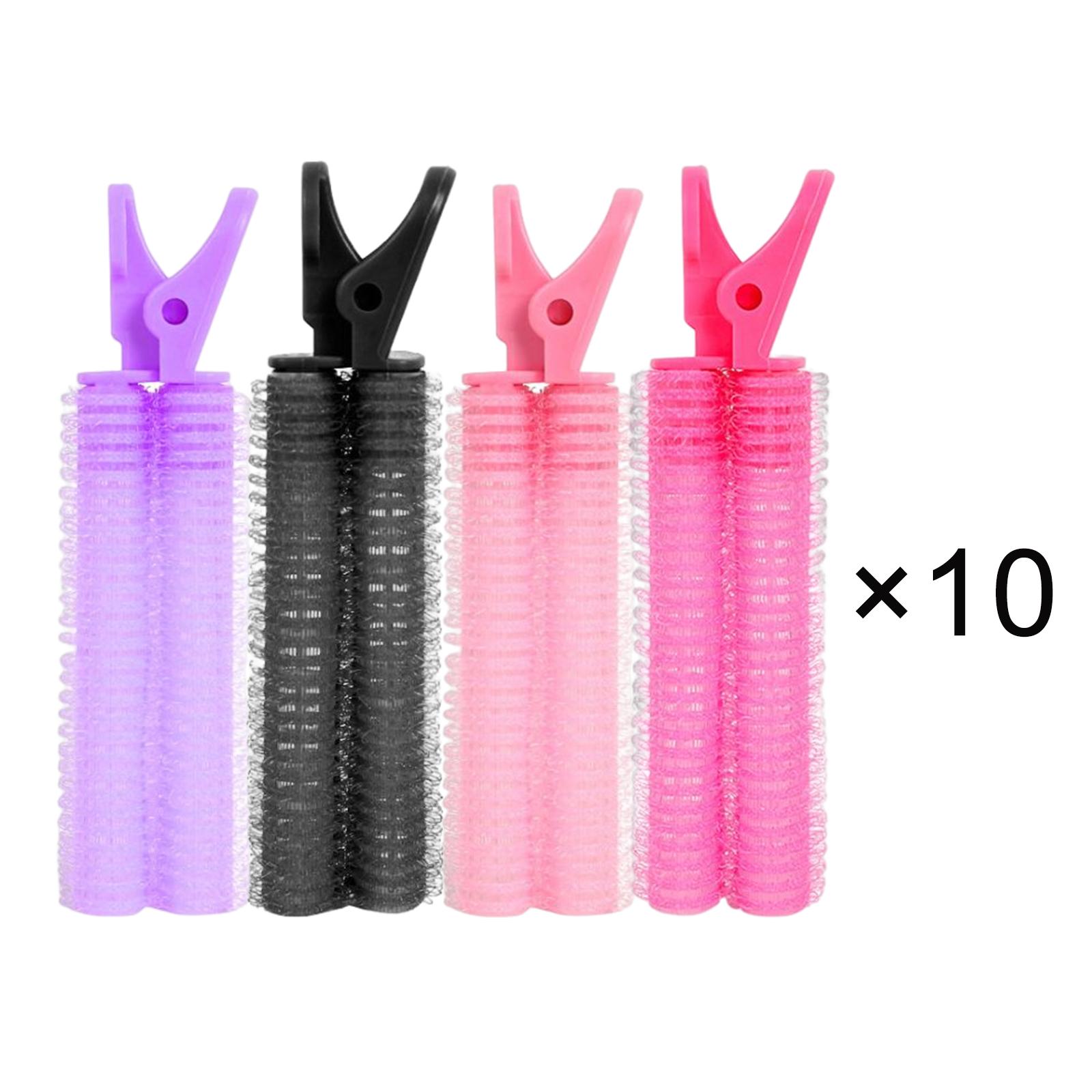 10Pcs Hair Bangs Curling Clips Washable Self Adhesive Hair Top Barrel Durable Reusable Hair Bangs Roller for Hair Styling Girls