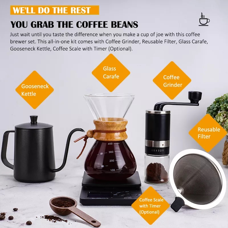 Title 6, Portable Coffee Maker Outdoor Modern Manual Dri...