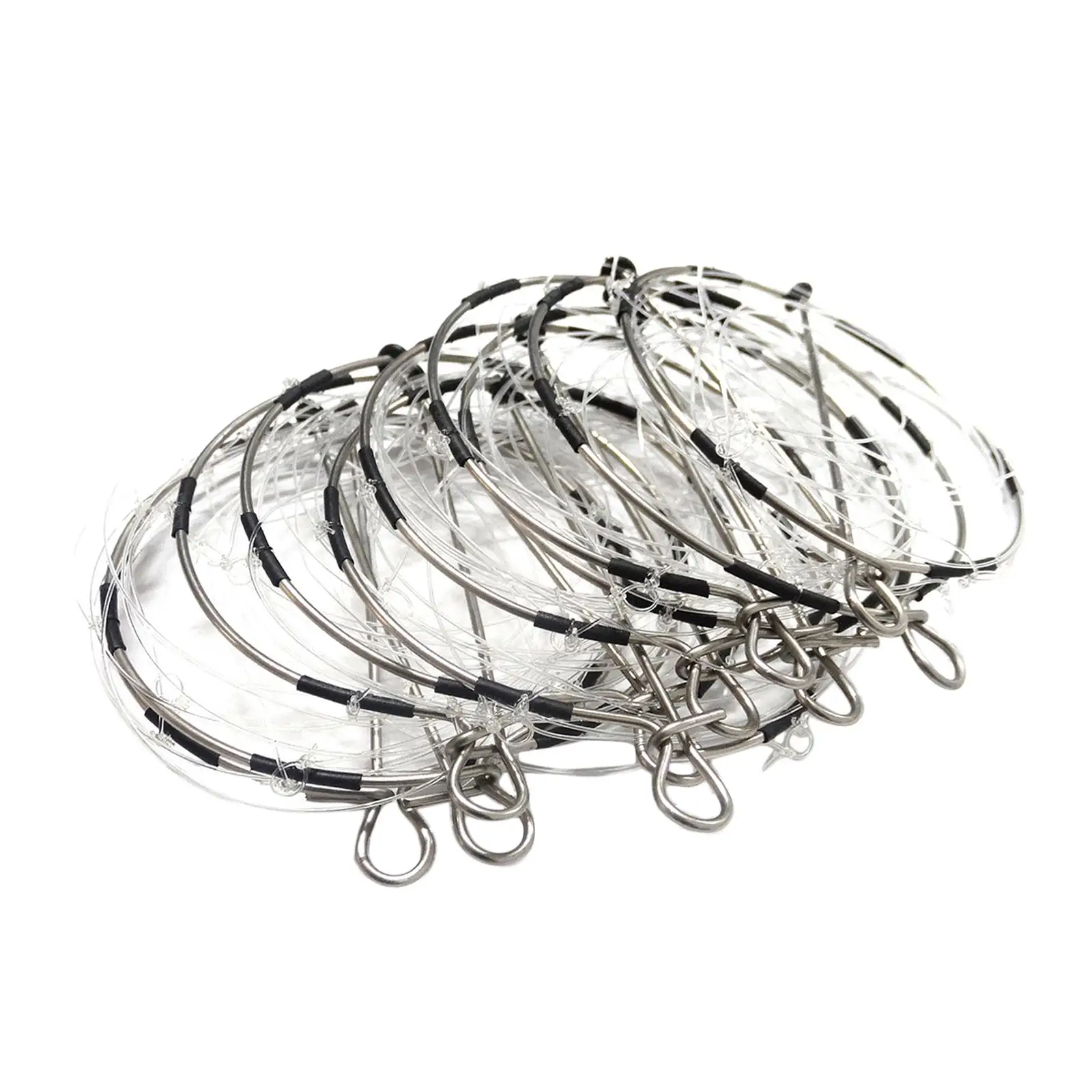 10Pcs Crab Trap Portable Six Movable Buckles Steel Catch Crabs Tool Fishing Bait Trap for Crab Crayfish Prawn shrimp Seaside
