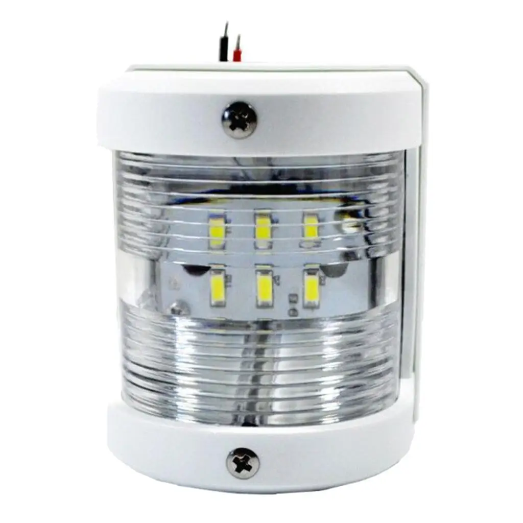 Waterproof LED White Stern Navigation Light 12V 2NM 42.5LM White ABS House
