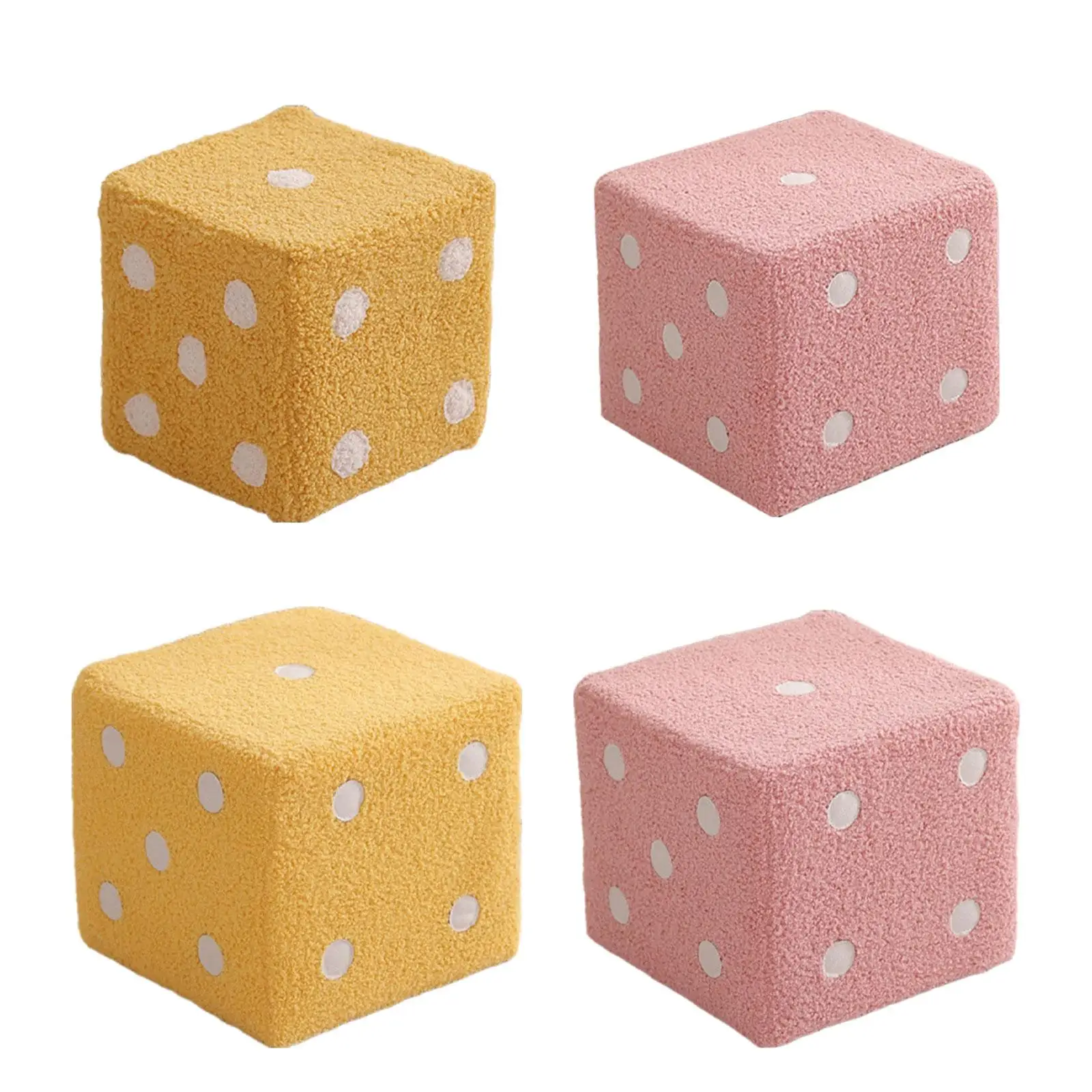 Footstool Stepstool Dice Design Chair Creative Stool Stable Sofa Tea Stool for Living Room Apartment Entryway Bedroom Bedside