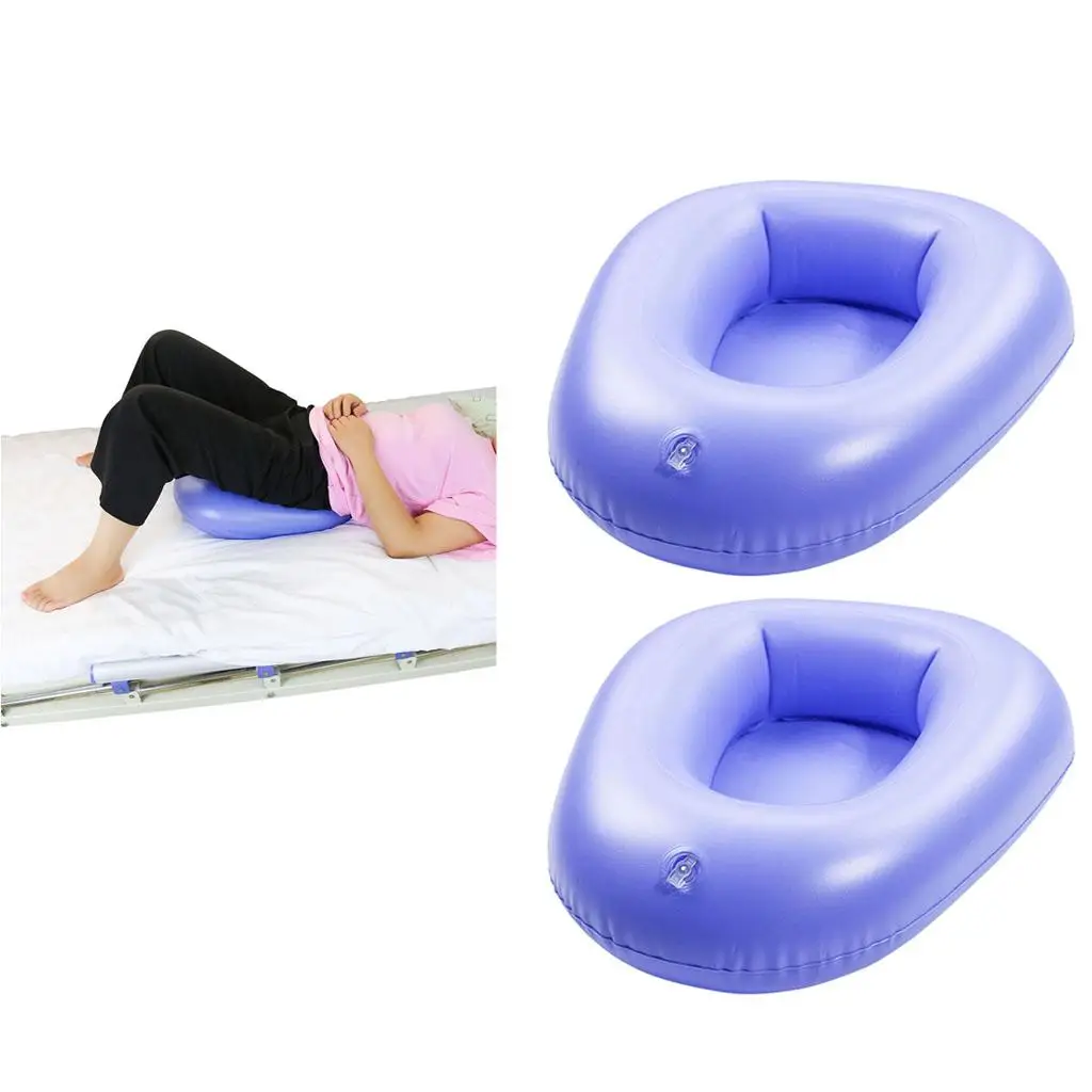 2 X Portable Air Bedpan Inflatable Potty For  Elderly Bedridden