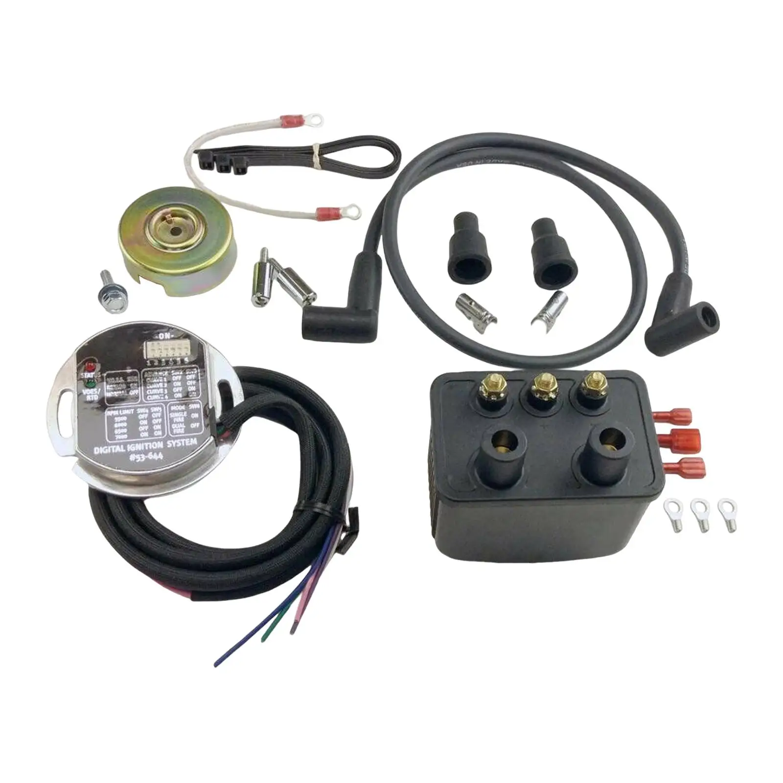 Single Fire Ignition Kit Replacement Accessory 53-660 for Shovelhead Evolution Easy Installation High Reliability Professional