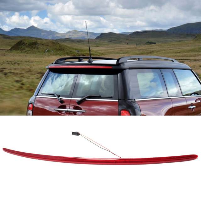 Red Lens 3rd Brake Light For Mini Cooper R52 Convertible 2005-2008 - High Mount Stop Light, OEM 63256961016, 12V, Easy Plug & Play Installation