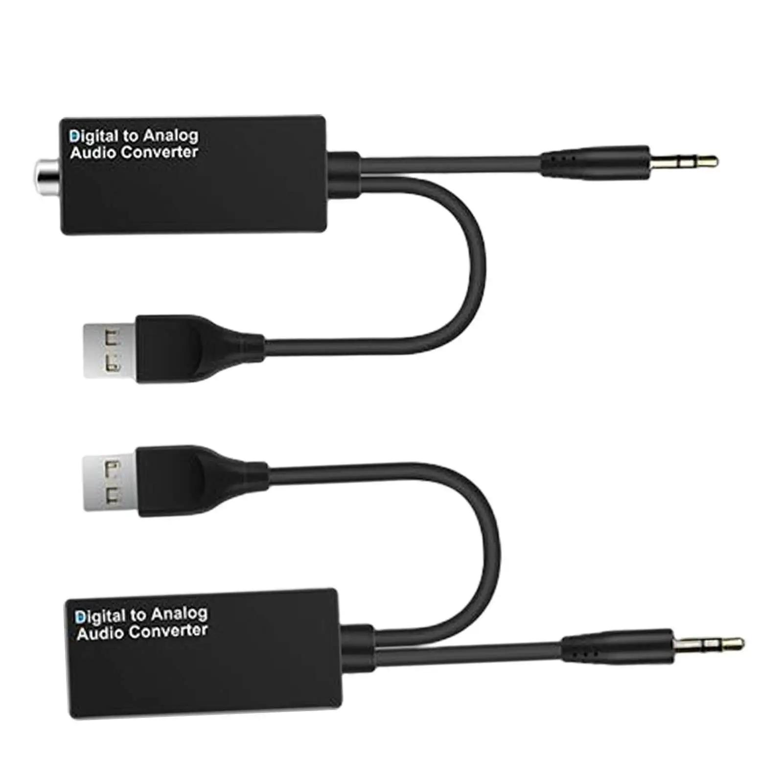 Digital to Analog Audio Adapter USB Audio Decoder 3.5mm Jack Output TV Box DVD Stereo Audio