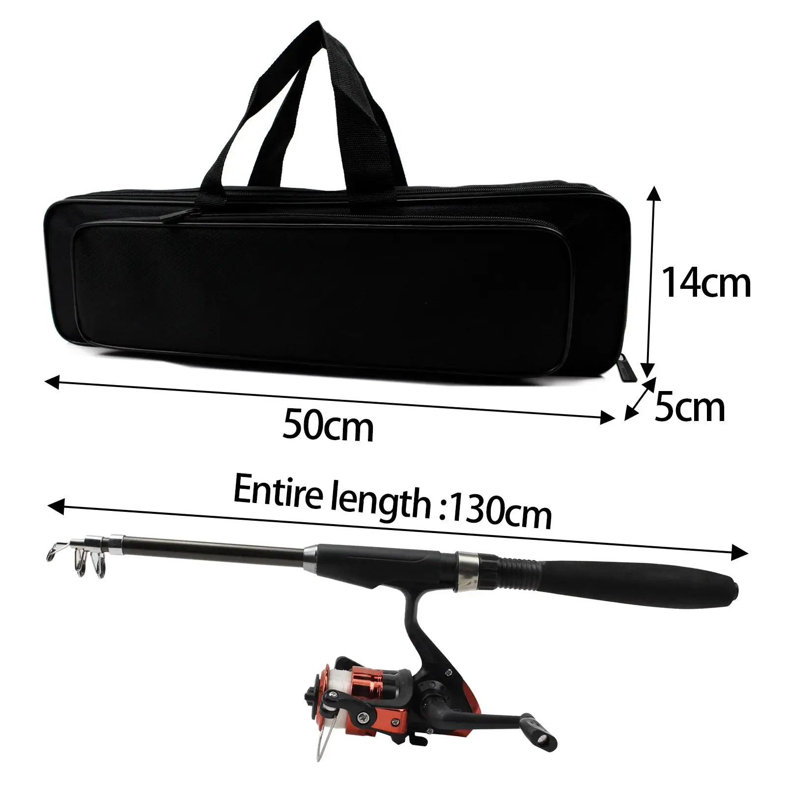 Fishing Rod Reel Combo Portable Telescopic Fishing Pole Set Fishing Carrying Bag for Fishing Lovers Beginners Outdoor Saltwater 