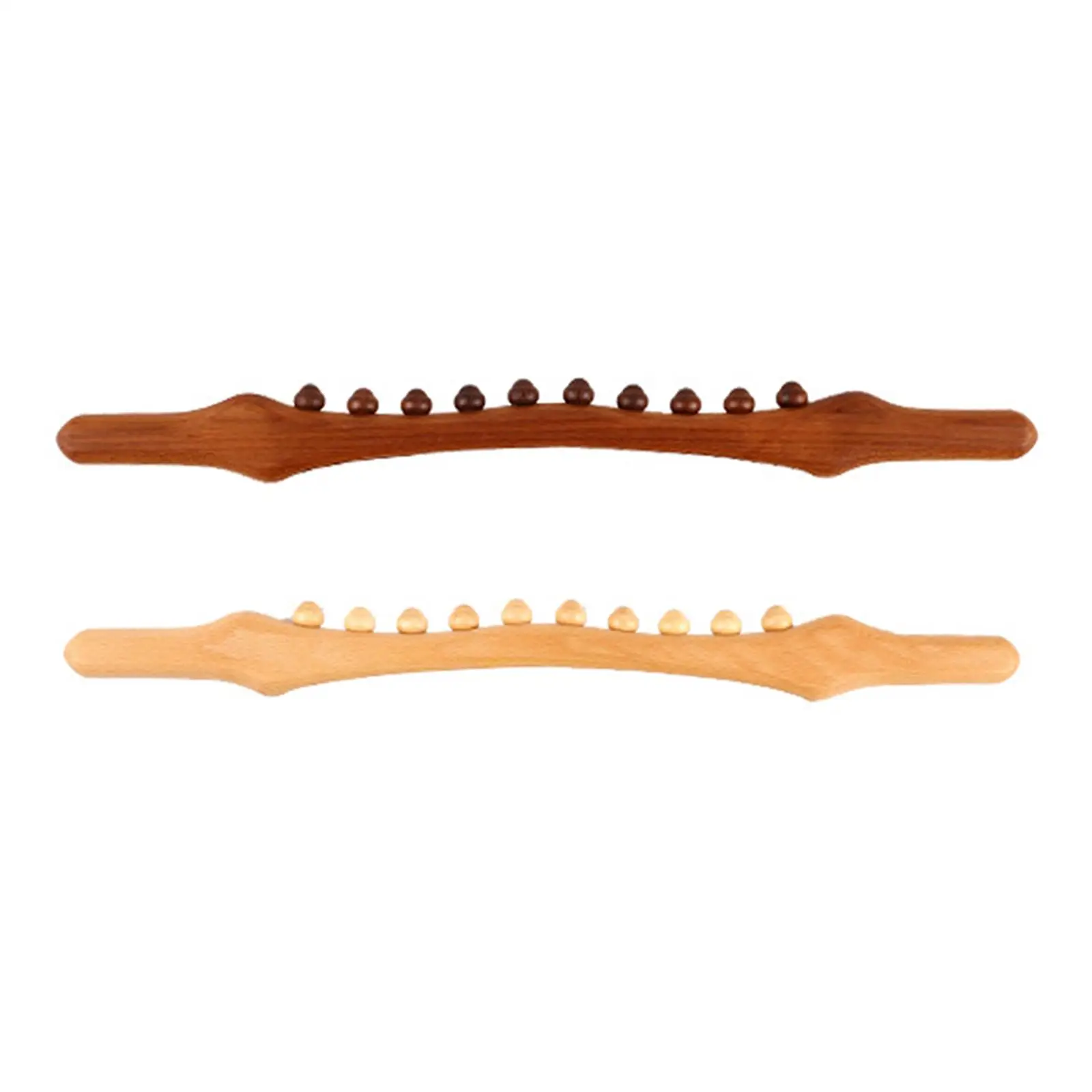 Wooden Gua Sha Scraping Massage Tool 10 Beads Acupuncture Massager Relieve Sore Muscles Massager Body Meridian for Neck Waist